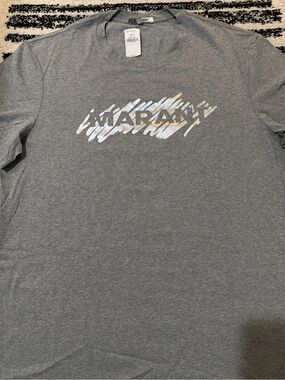 Isabel Marant Metallic Logo Gray Tee